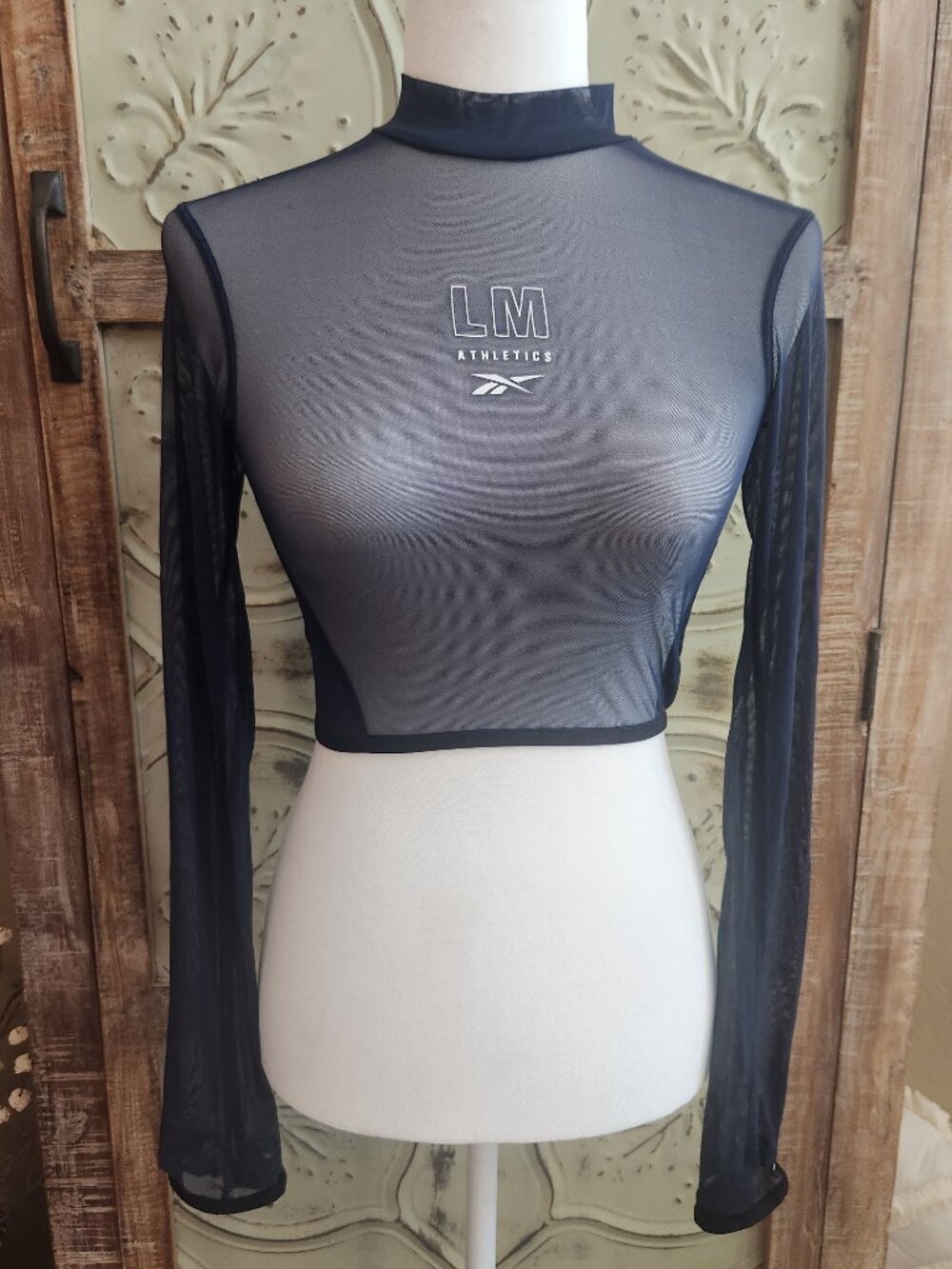 Reebok Les Mills Sheer Long Sleeve Cropped Top